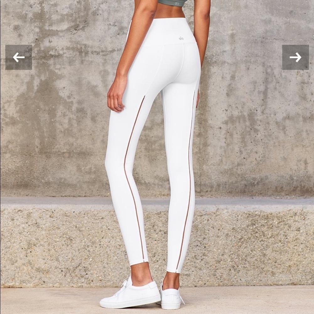 Alo High Waist Dash Legging SMALL White BRAND NEW